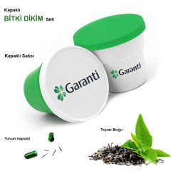 Promosyon Mini Saksılı ve Tohumlu Bitki Dikim Seti (KAPAKLI)