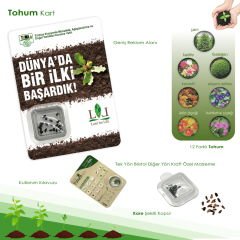 Kare Model Promosyon Tohum Kartı