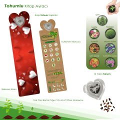 Tohumlu Kitap Ayracı Kalp - 3
