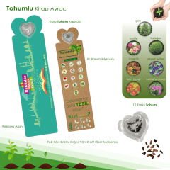 Tohumlu Kitap Ayracı Kalp - 3