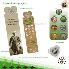 Tohumlu Kitap Ayracı Kalp - 4