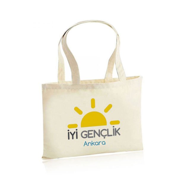 Yatay Model Körüksüz Ham Bez Çanta
