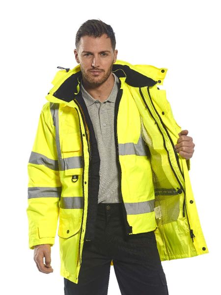 Hi-Vis 7 in1 Nefes Alabilir Parka