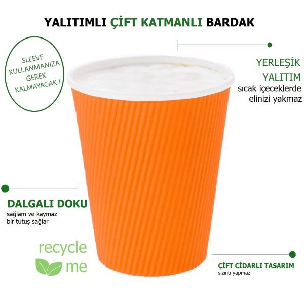 8 OZ - 250 ML - Kabartmalı Bardak