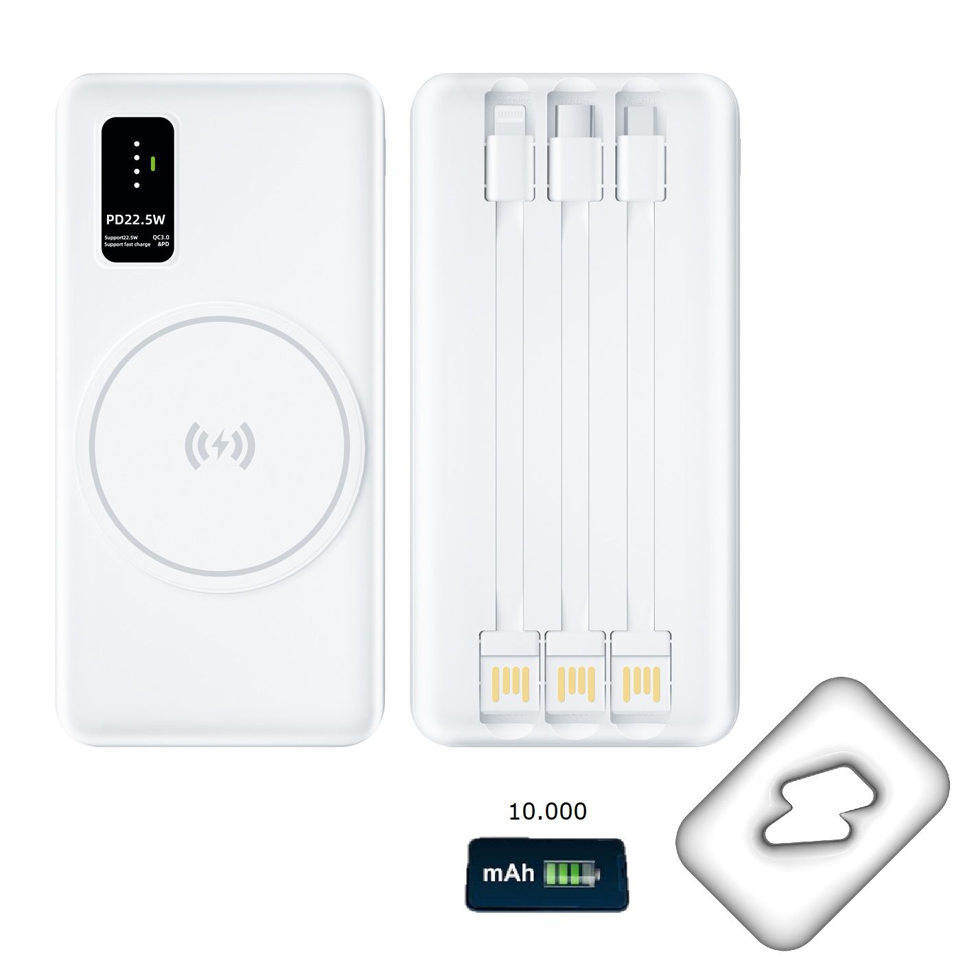 10000 mAh - Powerbank